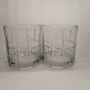 Anchor Hocking Tartan Manchester Lowball Rocks Glasses Double Old Fashioned 2pcs